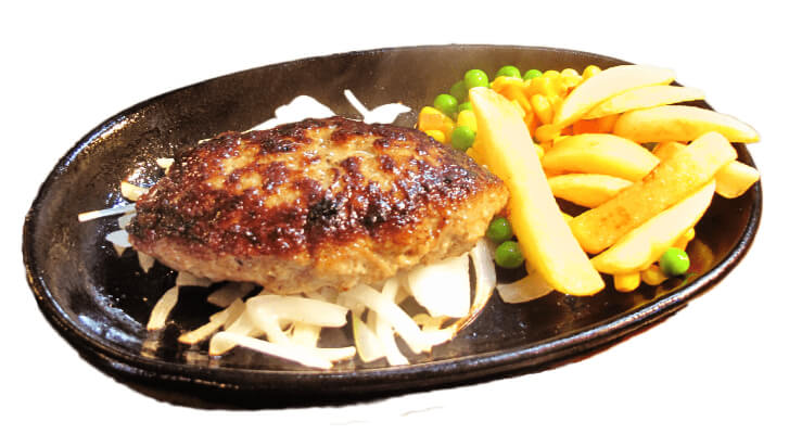 ハンバーグランチとポテト(出典:ステーキやるじゃん)