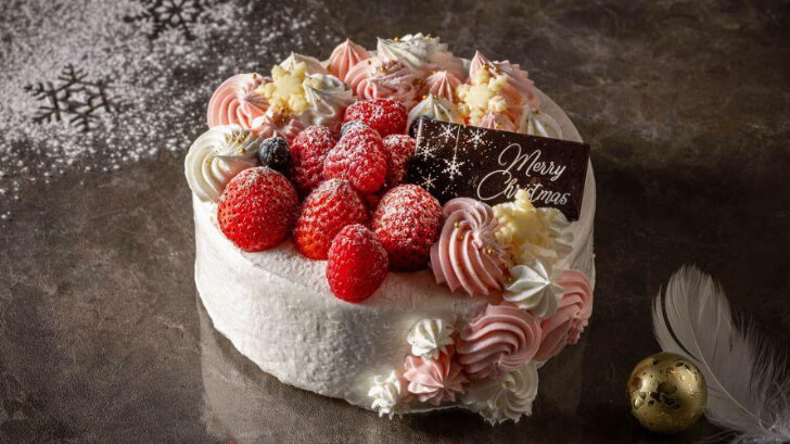 生クリームと甘酸っぱい苺を使用した「ノエル・ロゼショート」（出典：川越プリンスホテル）