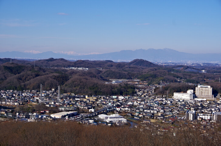 仙元山見晴らしの丘公園の展望台からの眺望
