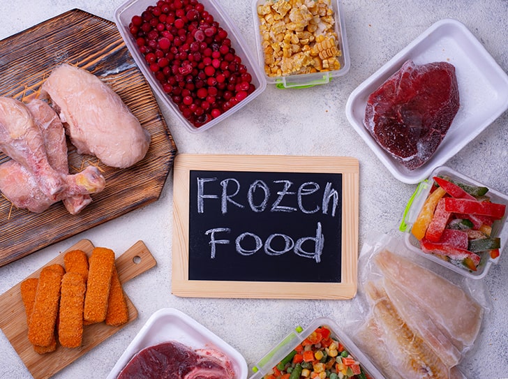 冷凍食品の肉や野菜