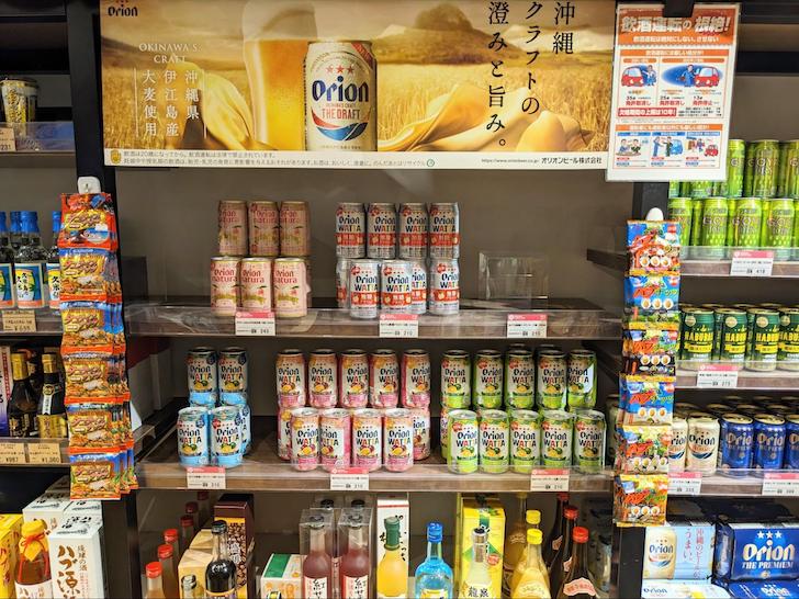 沖縄宝島さいたま新都心店のオリオンビールコーナー