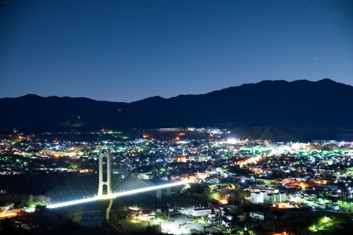 埼玉県秩父市・夜景【ミューズパーク展望台から撮影】