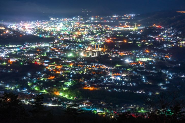 《埼玉県》秩父の夜景・美の山公園からの眺め
