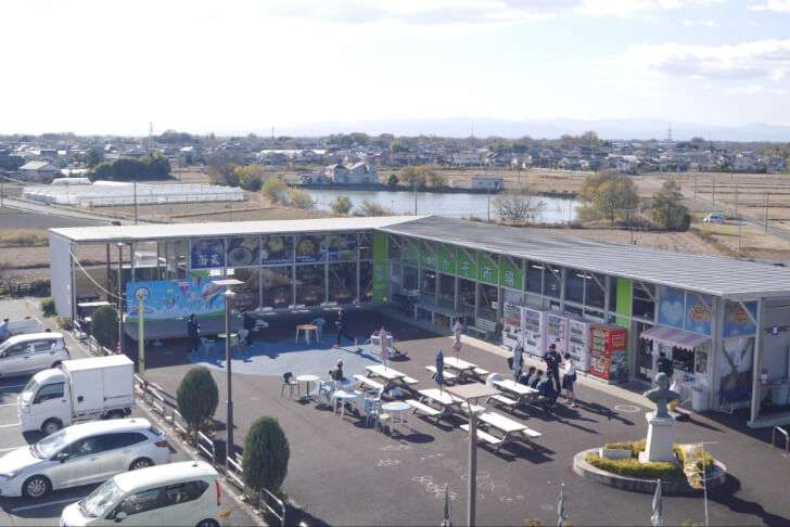 道の駅かぞわたらせの俯瞰写真