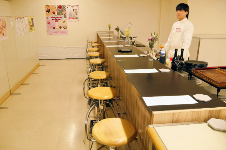 作りたての限定メニューその場で楽しめるイートインコーナー